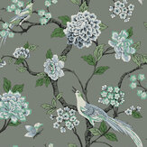 Bird Song Wallpaper - Steel - by Coordonne. Click for more details and a description.