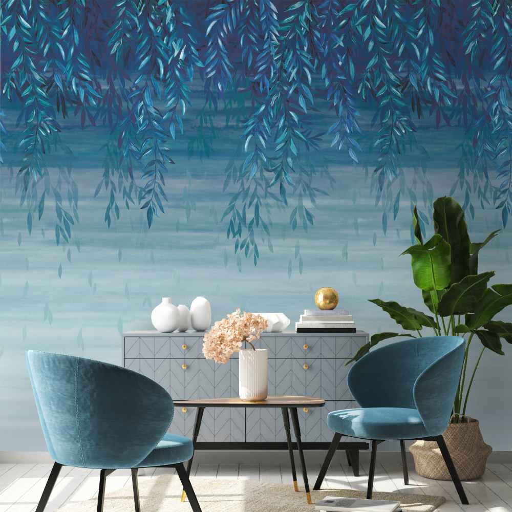 Sophora Mural - Teal - by Albany