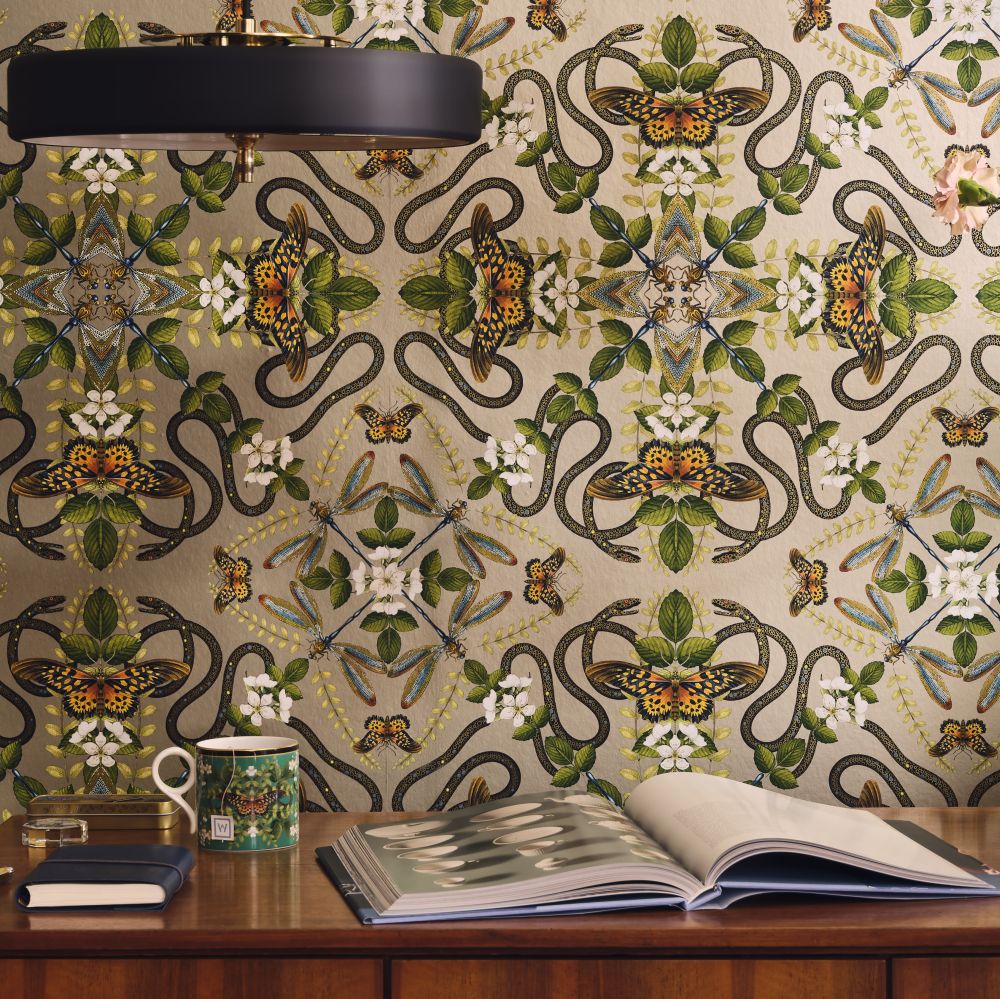 Emerald Forest Wallpaper - Blush - by Wedgwood by Clarke & Clarke