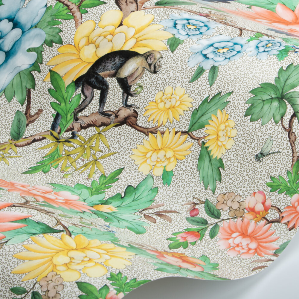 Sapphire Garden Wallpaper - Ivory - by Wedgwood by Clarke & Clarke