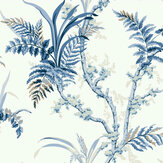 Wild Ferns Wallpaper - Indigo - by Coordonne. Click for more details and a description.