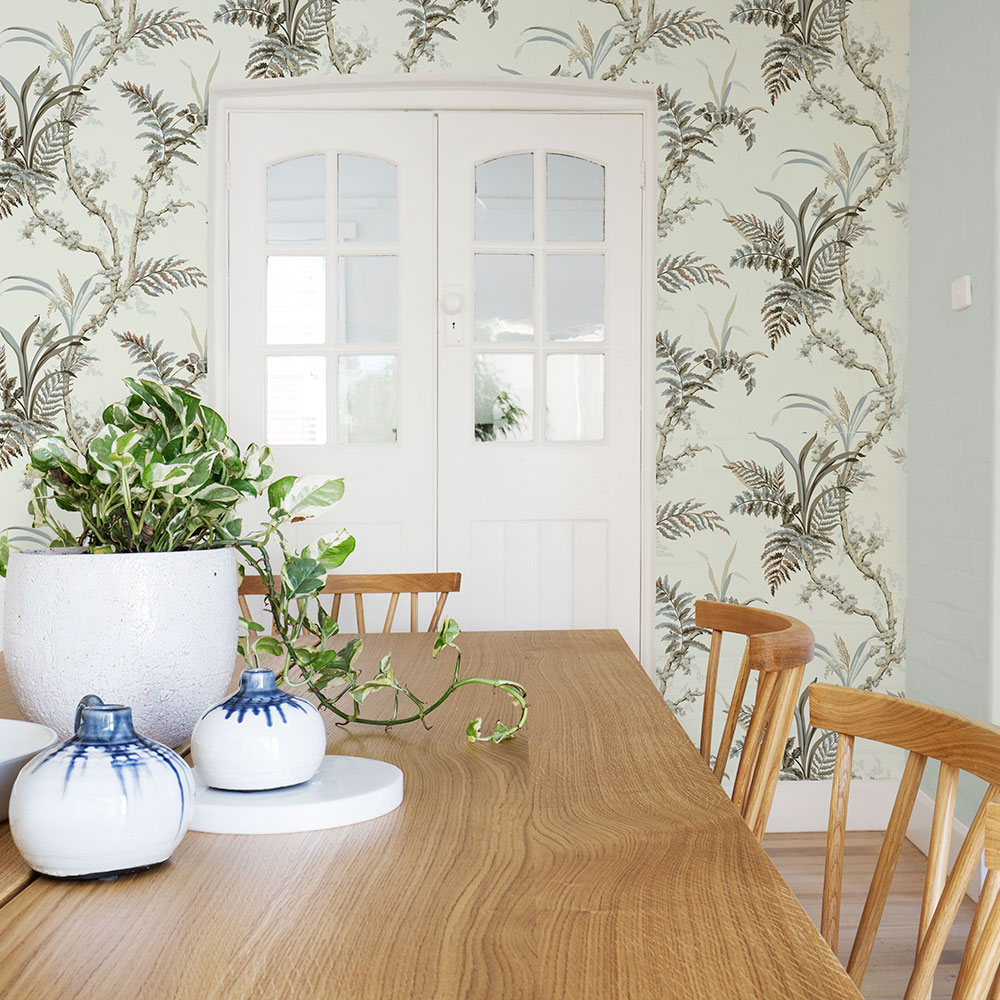 Wild Ferns Wallpaper - Khaki - by Coordonne