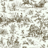 Bucolic Toile Wallpaper - Khaki - by Coordonne. Click for more details and a description.