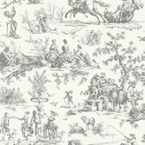 Bucolic Toile Wallpaper - Steel - by Coordonne. Click for more details and a description.