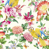 Golden Parrot Wallpaper - Ivory - by Wedgwood by Clarke & Clarke. Click for more details and a description.
