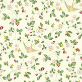 Wild Strawberry Wallpaper - Ivory - by Wedgwood by Clarke & Clarke. Click for more details and a description.