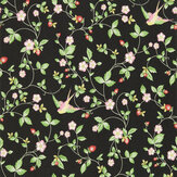 Wild Strawberry Wallpaper - Noir - by Wedgwood by Clarke & Clarke. Click for more details and a description.