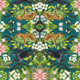 Wonderlust Wallpaper - Teal - by Wedgwood by Clarke & Clarke. Click for more details and a description.