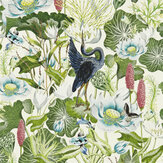 Waterlily Wallpaper - Ivory - by Wedgwood by Clarke & Clarke. Click for more details and a description.
