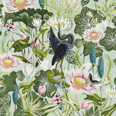 Waterlily Wallpaper - Mineral - by Wedgwood by Clarke & Clarke. Click for more details and a description.