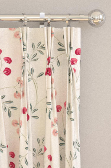 Rochelle Curtains - Blush/ Raspberry - by Clarke & Clarke. Click for more details and a description.