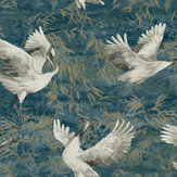 Sarus Wallpaper - Teal - by Albany. Click for more details and a description.