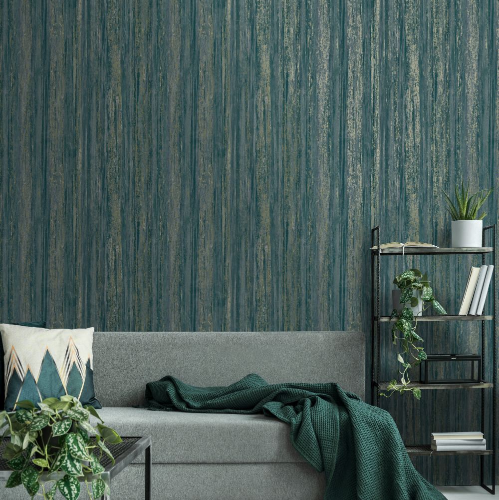 Lindora Wallpaper - Teal - by Albany
