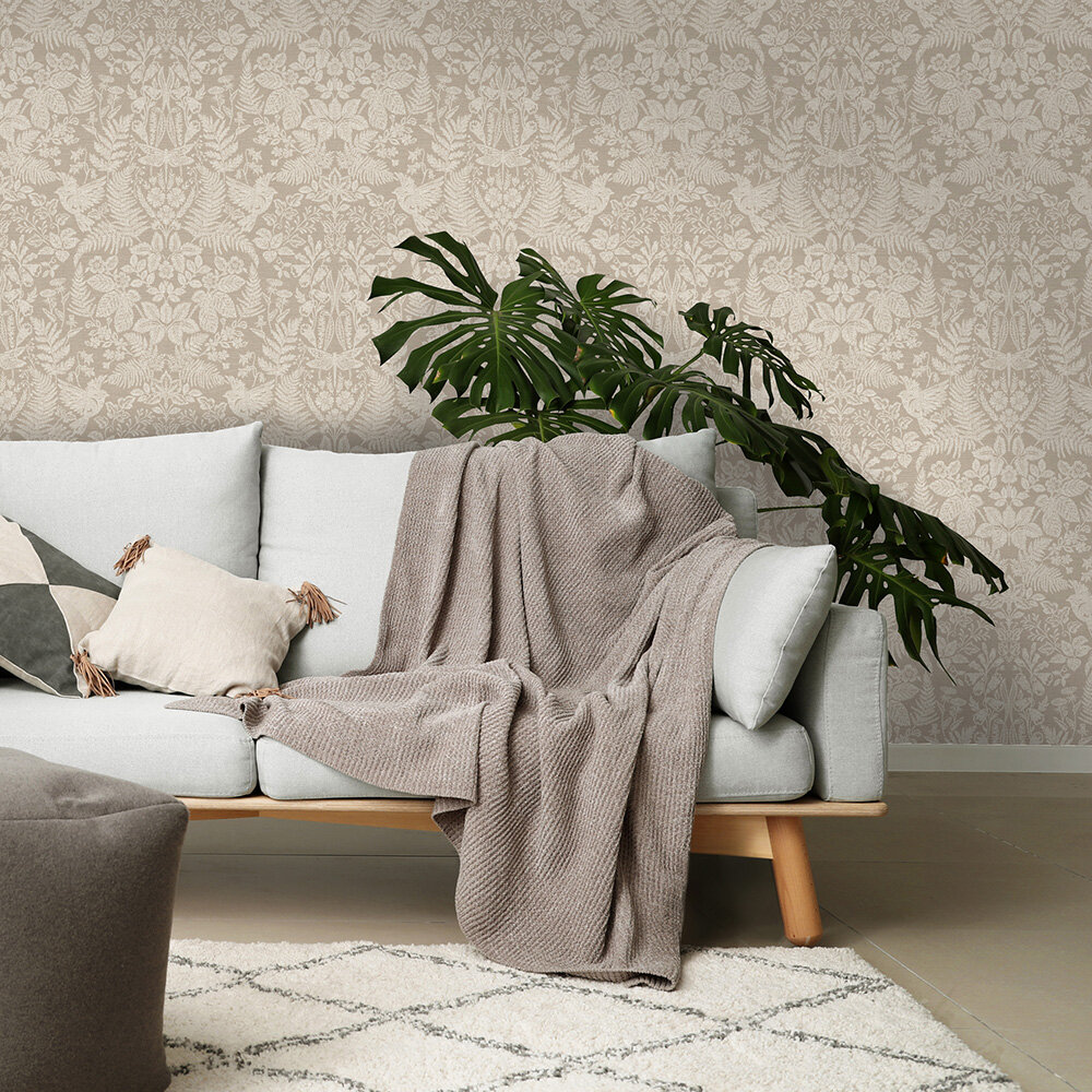 Loxley Wallpaper - Taupe - by Albany