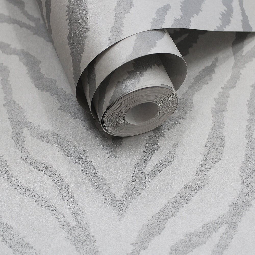 Zahara Wallpaper - Grey - by Albany