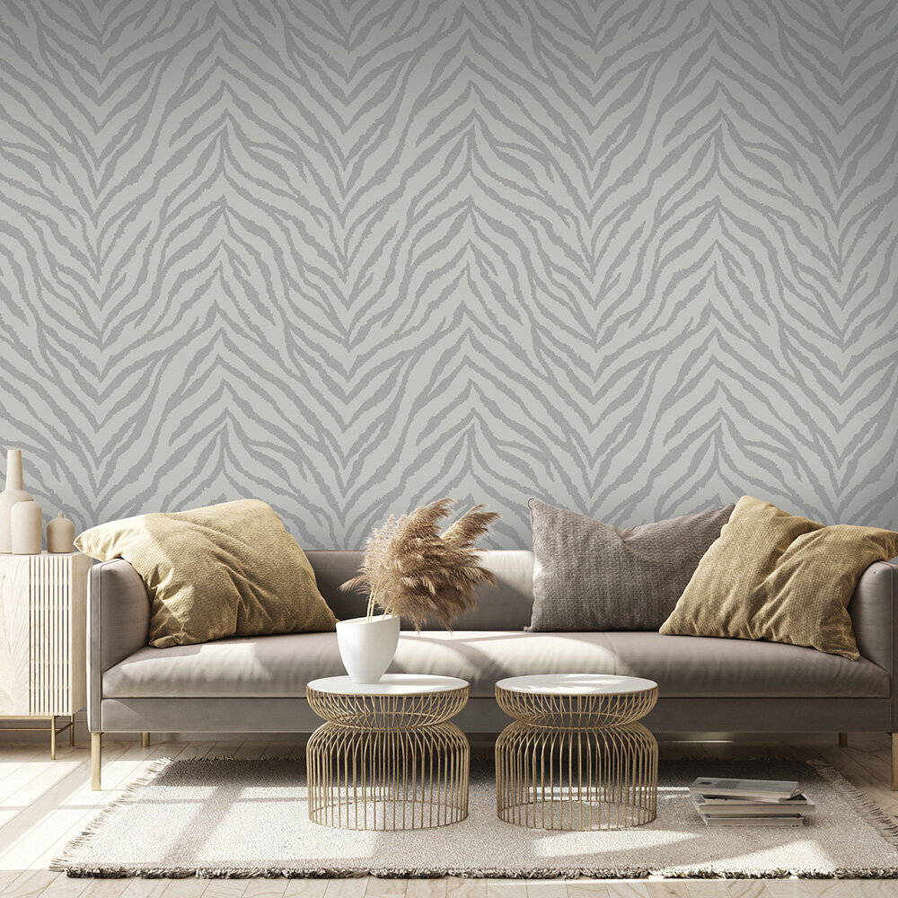 Zahara Wallpaper - Grey - by Albany