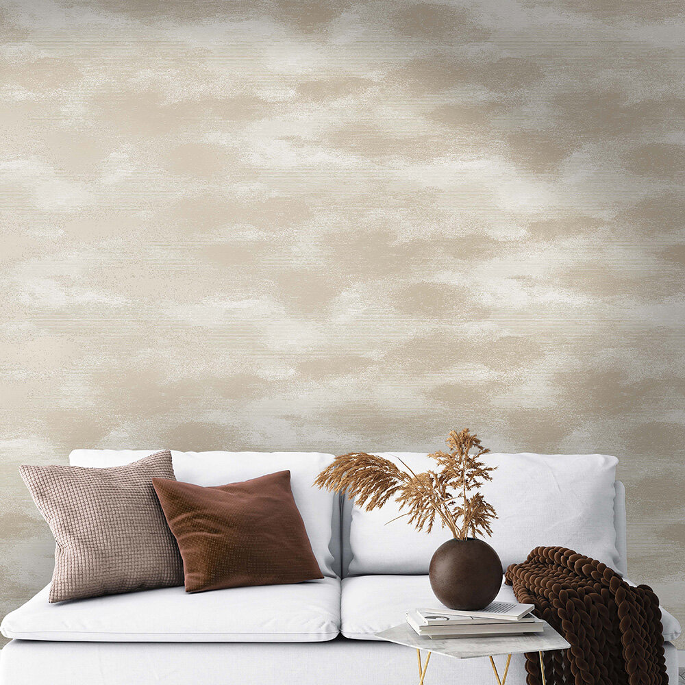 Stratus Wallpaper - Beige - by Albany
