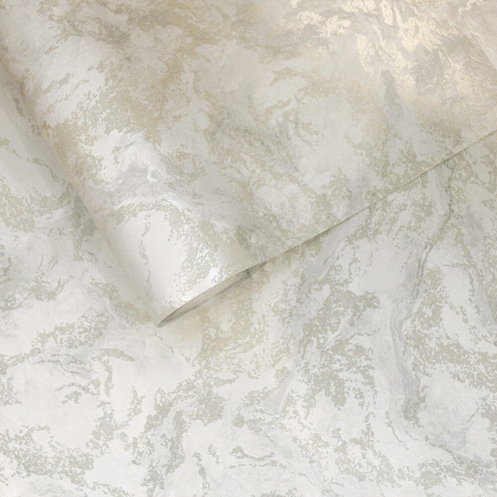 Calacatta Marble Bead Wallpaper - Champagne - by Albany