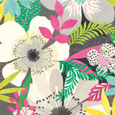 Floral Riot Wallpaper - Chalk & Carbon - by Ohpopsi. Click for more details and a description.