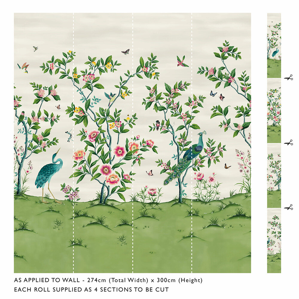 Florence Mural - Sky/ Meadow/ Blossom - by Harlequin