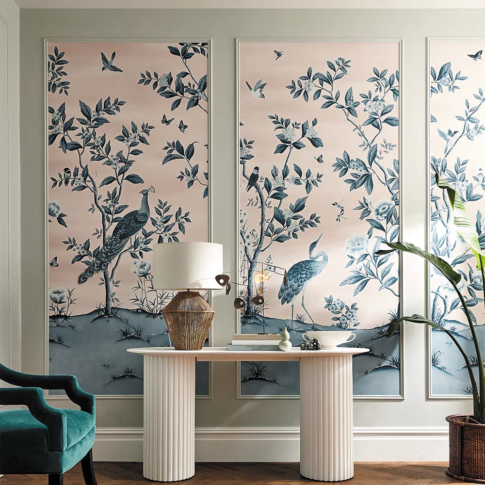 Florence Mural - Powder/ China Blue - by Harlequin