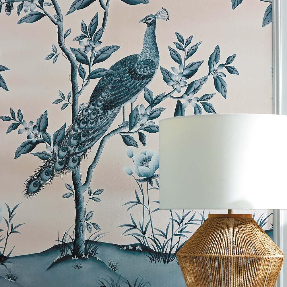 Florence Mural - Powder/ China Blue - by Harlequin