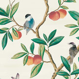 Ella  Wallpaper - Fig Blossom/ Fig Leaf/ Nectarine - by Harlequin. Click for more details and a description.