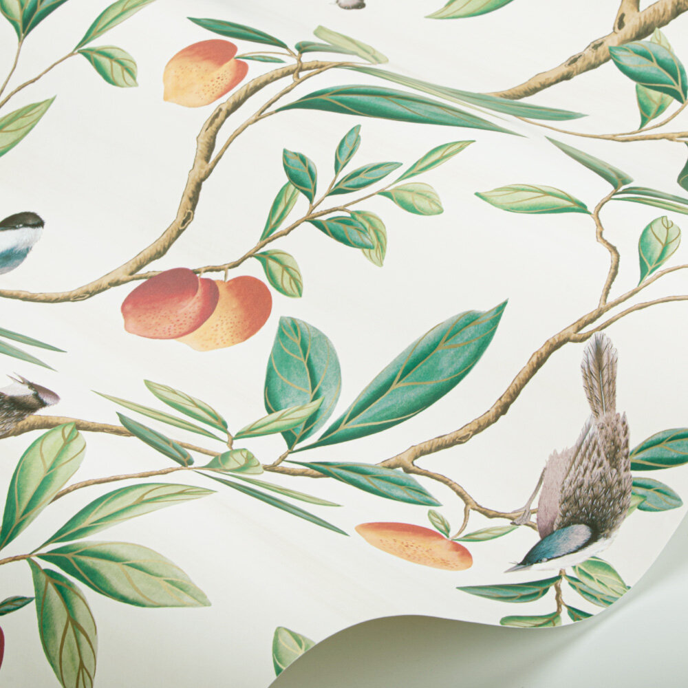 Ella  Wallpaper - Fig Blossom/ Fig Leaf/ Nectarine - by Harlequin