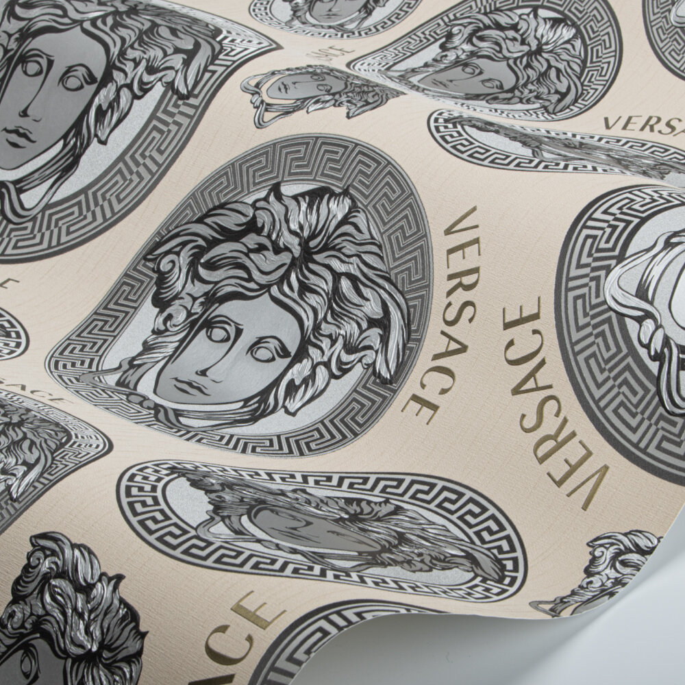 Medusa Amplified by Versace - Light Brown - Wallpaper : Wallpaper Direct