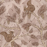 Squirrel Mountain Wallpaper - Pink - by Rebel Walls. Click for more details and a description.