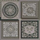 Papier peint Barocco Mosaic - Gris foncé - Versace. Cliquez pour en savoir plus et lire la description.