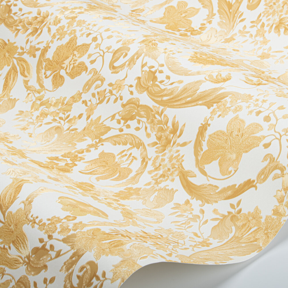 Virtus Wallpaper - Gold - by Versace