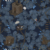 Treehouse Wallpaper - Night - by Rebel Walls. Click for more details and a description.