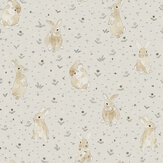 Bunny Field Wallpaper - Sand - by Rebel Walls. Click for more details and a description.