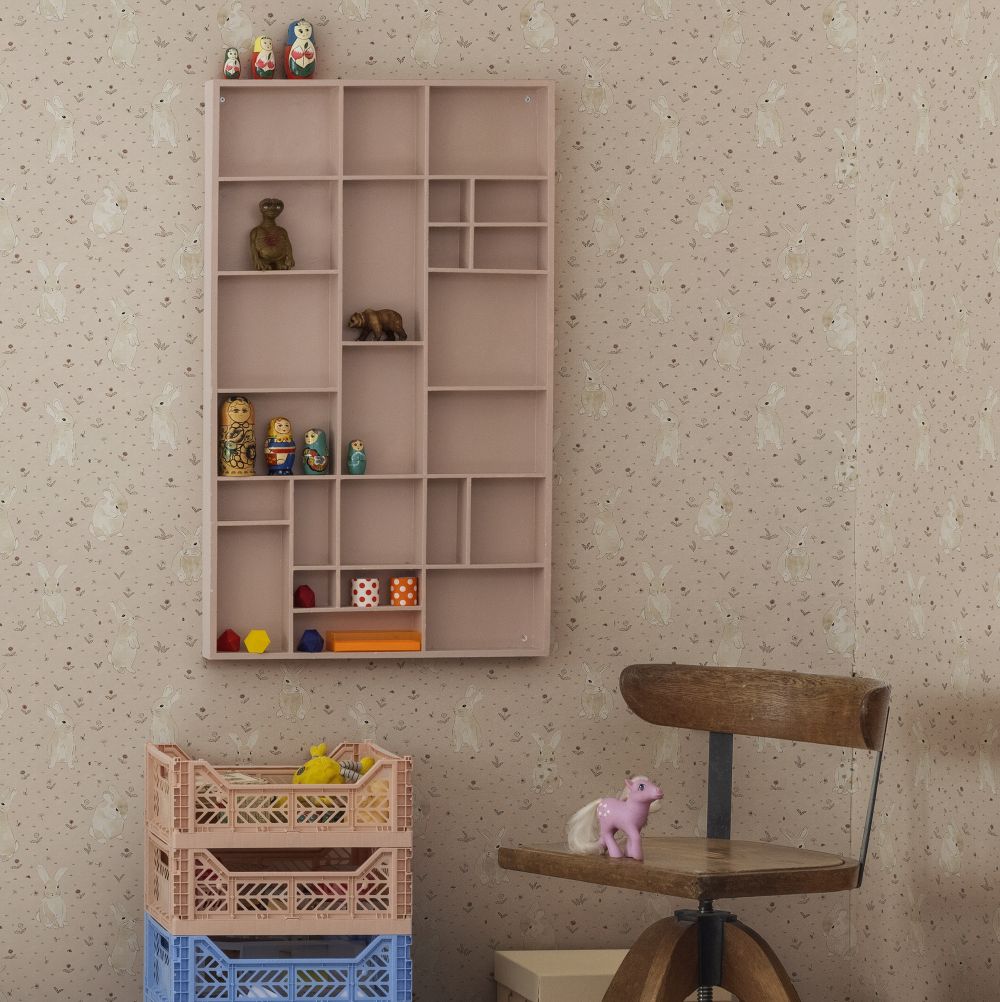 Bunny Field Wallpaper - Pink - by Rebel Walls