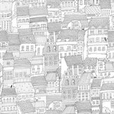 Dream Town Wallpaper - Graphite - by Rebel Walls. Click for more details and a description.