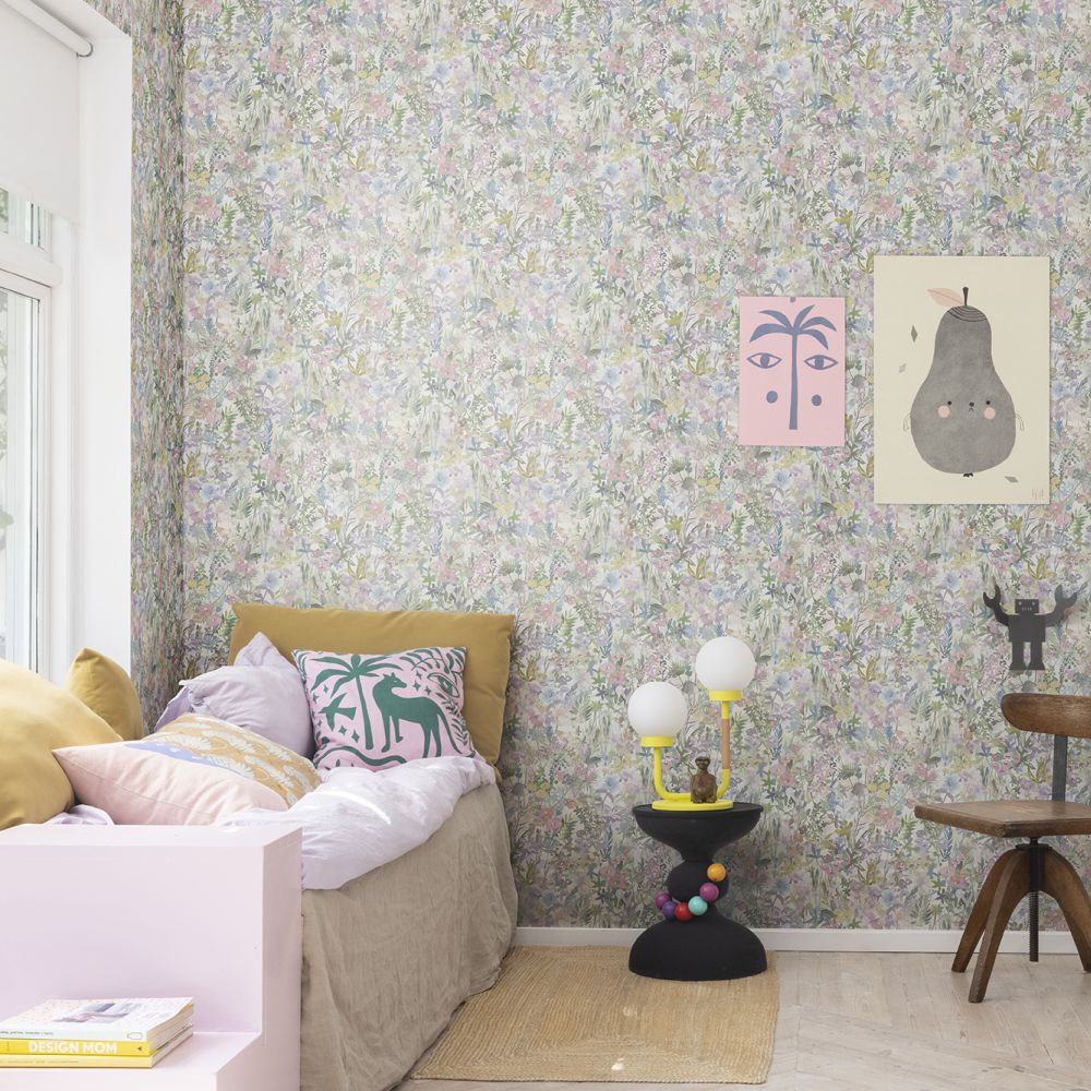 Poppy Meadow Wallpaper - Pastel - by Rebel Walls