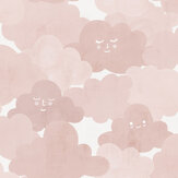 Happy Clouds Wallpaper - Pink - by Rebel Walls. Click for more details and a description.