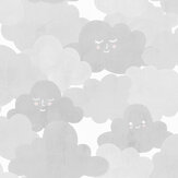 Happy Clouds Wallpaper - Graphite - by Rebel Walls. Click for more details and a description.