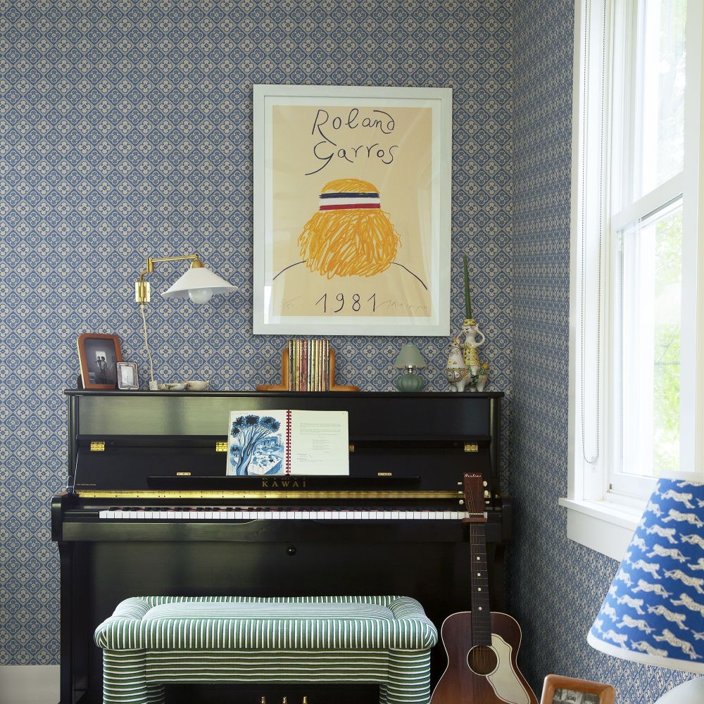 Lyckan Wallpaper - Sapphire - by Sandberg