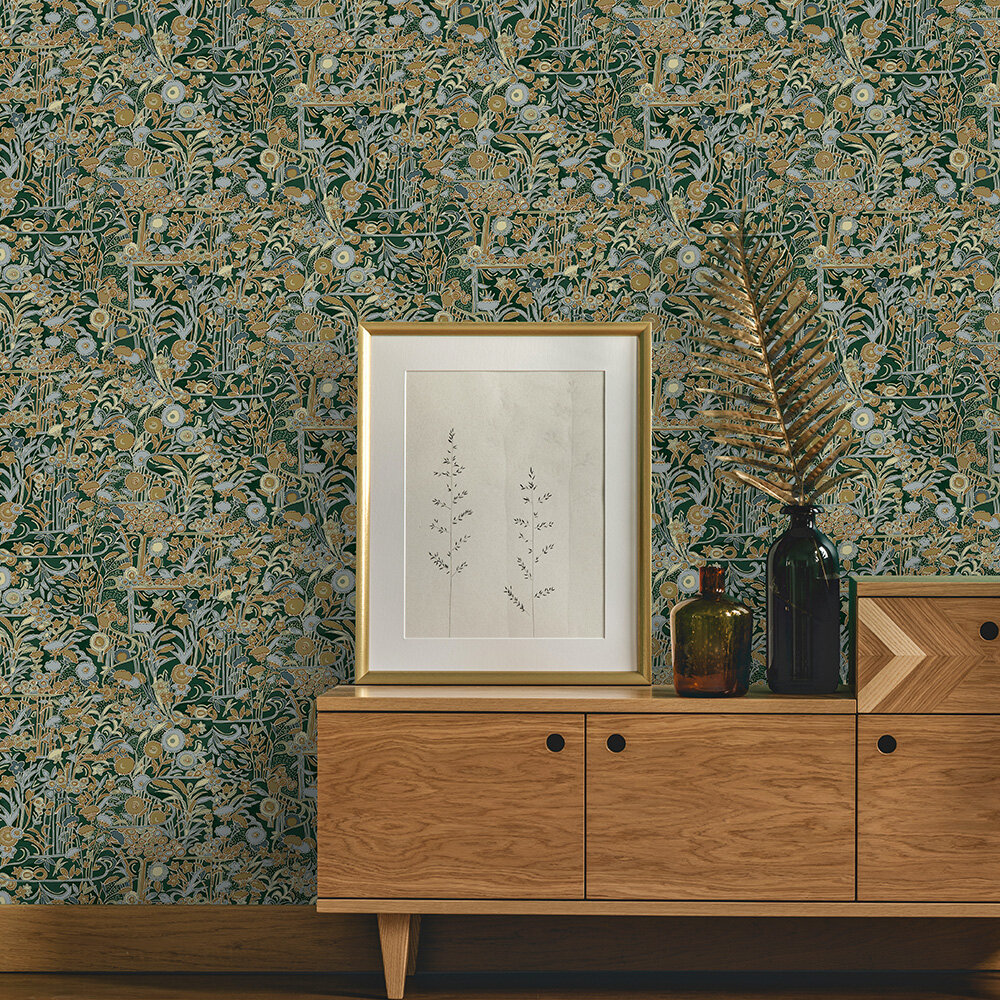 Tiffany Wallpaper - Forest  - by The Design Archives