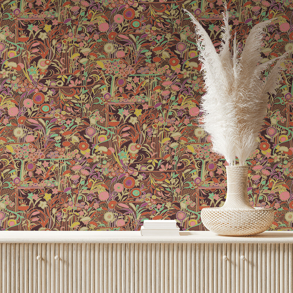 Tiffany Wallpaper - Paprika  - by The Design Archives