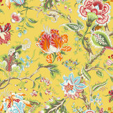 Tree of Life Wallpaper - Mustard  - by The Design Archives. Click for more details and a description.