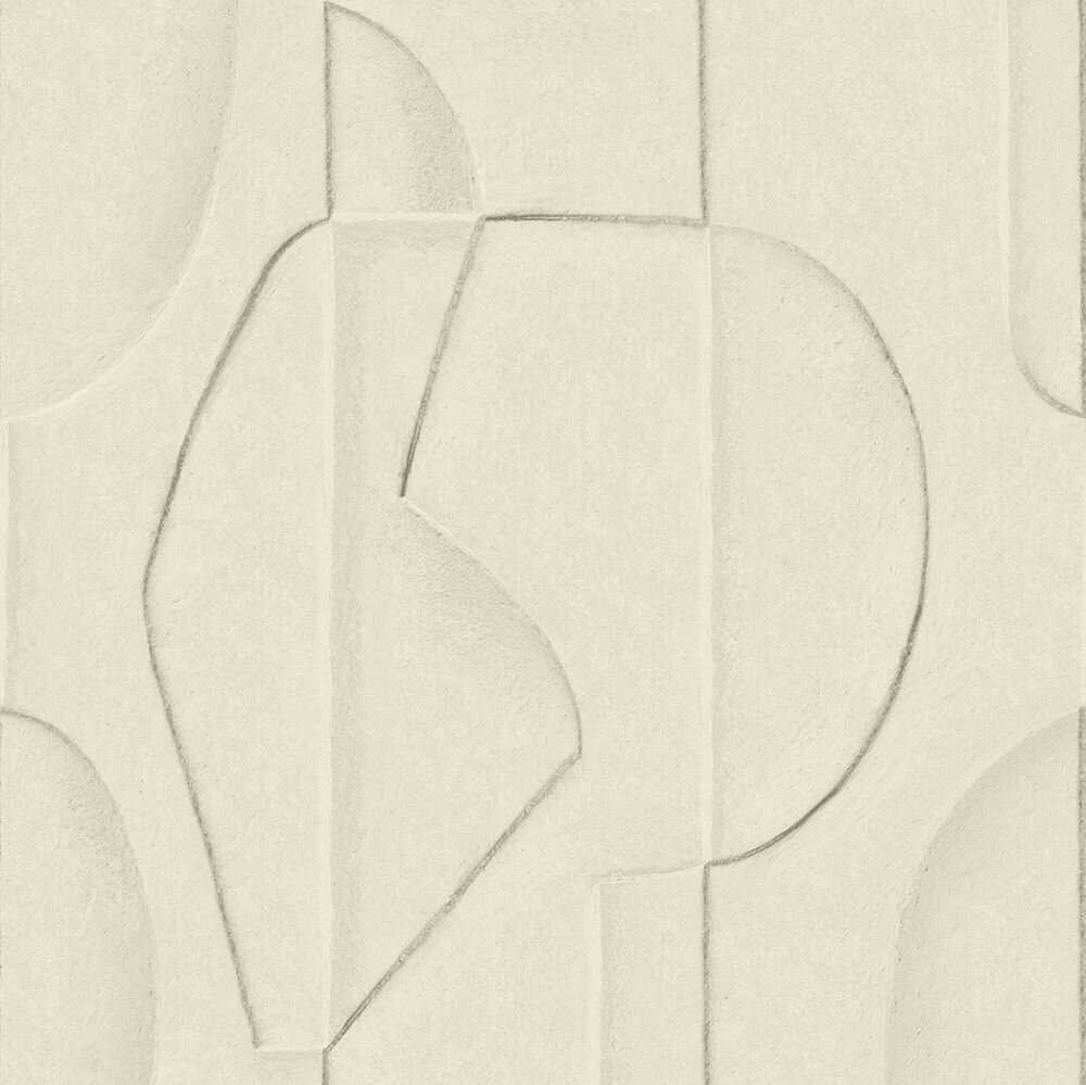 Sculpted Clay Mural - Beige - by Eijffinger