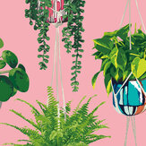 Houseplant Wallpaper - Bubblegum - by Ohpopsi. Click for more details and a description.