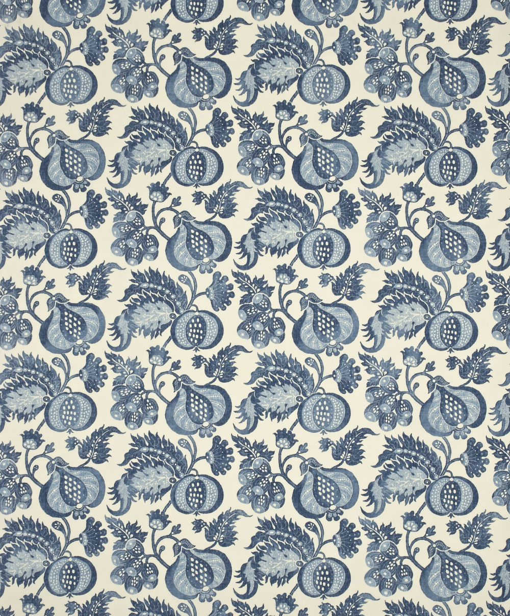 China Blue Fabric - Indigo / Neutral - by Sanderson