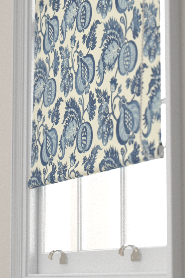 China Blue Blind - Indigo / Neutral - by Sanderson. Click for more details and a description.