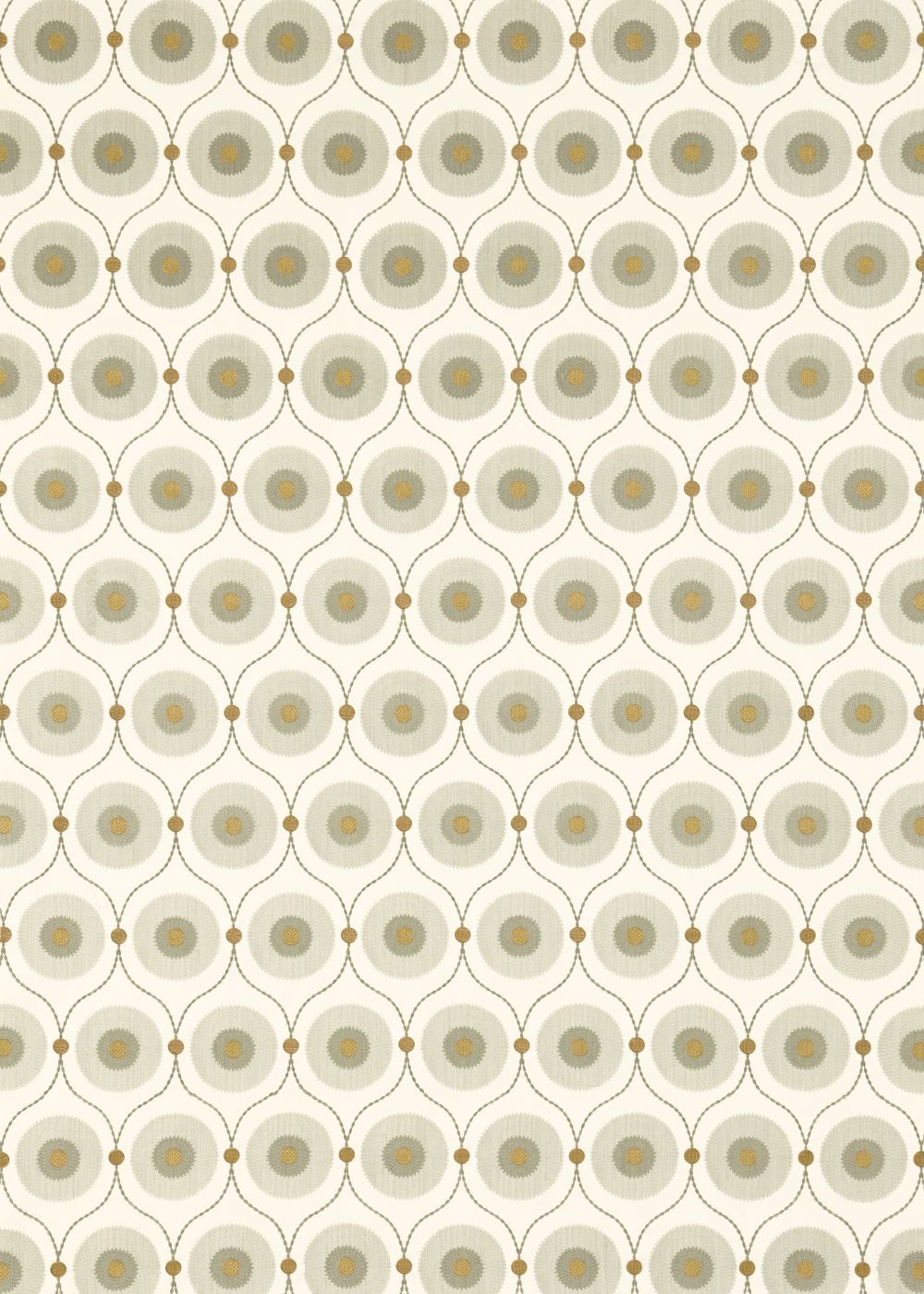 Starla Fabric - Pewter / Gold - by Sanderson