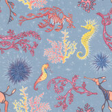 Seahorses Wallpaper - Blue - by Kerry Caffyn. Click for more details and a description.
