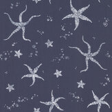 Starfish Wallpaper - Blue - by Kerry Caffyn. Click for more details and a description.